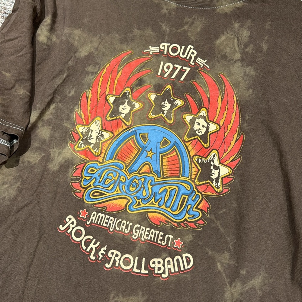 Aerosmith Graphic T-shirt - Brown Tie-Dye